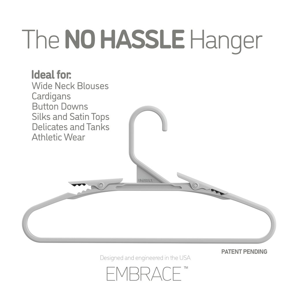 Bright Grey Hangers 10 Pack