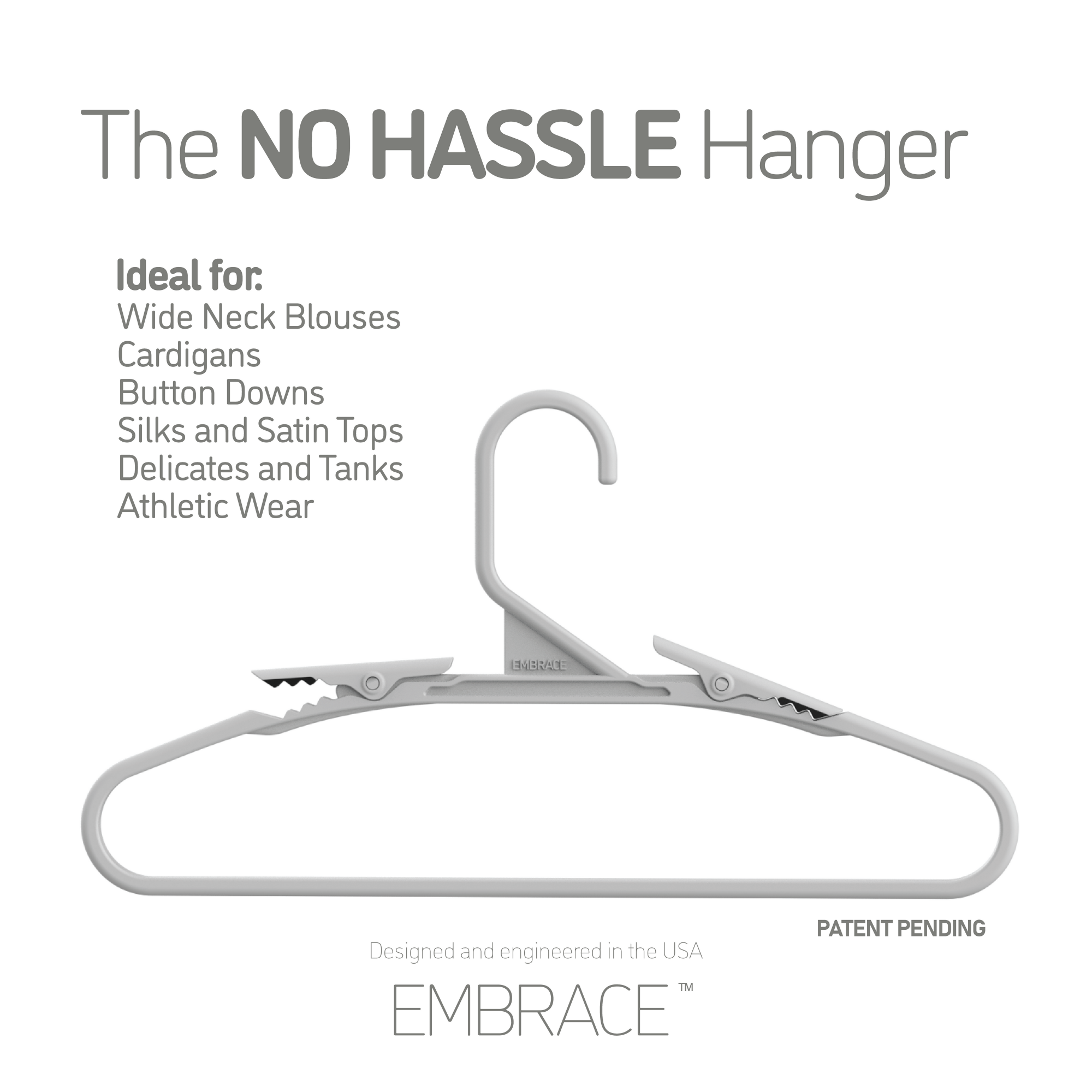 Bright Grey Hangers 3 Pack