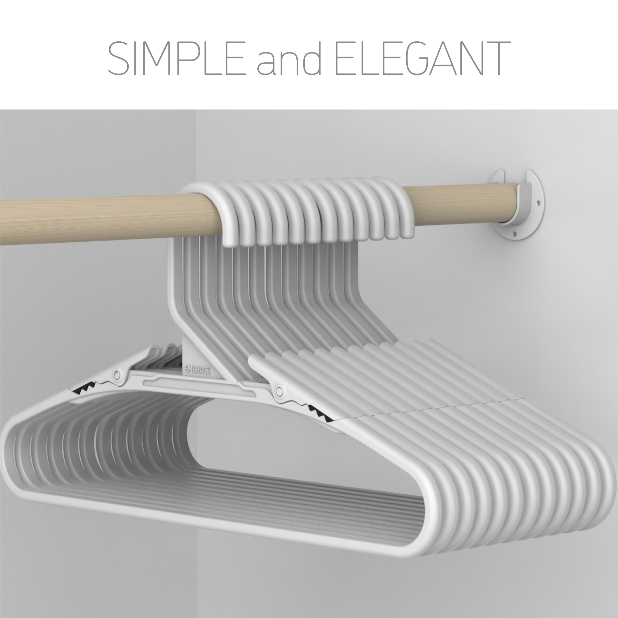 Bright Grey Hangers 10 Pack