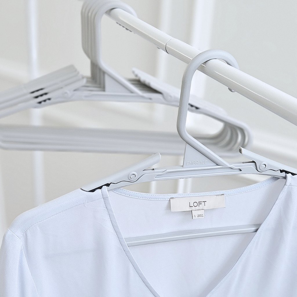 Bright Grey Hangers 10 Pack