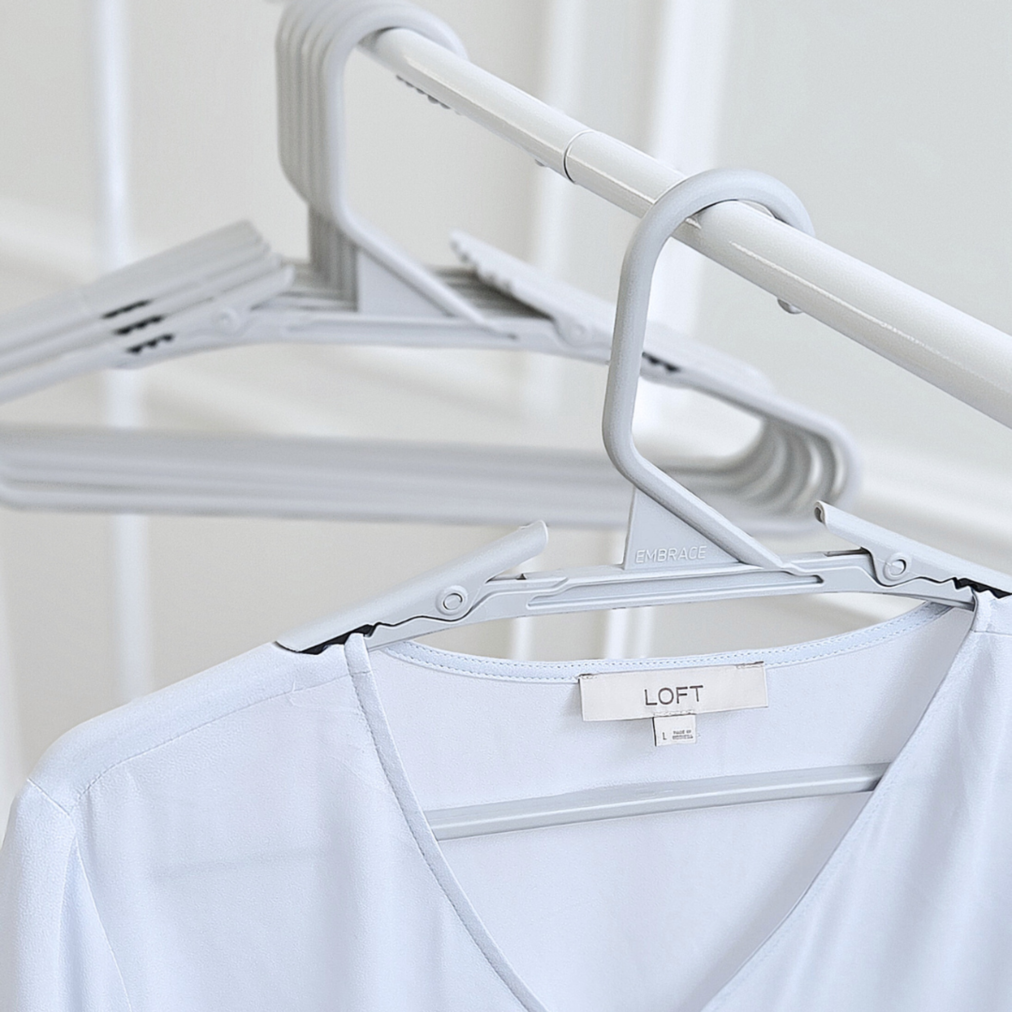 Bright Grey Hangers 10 Pack