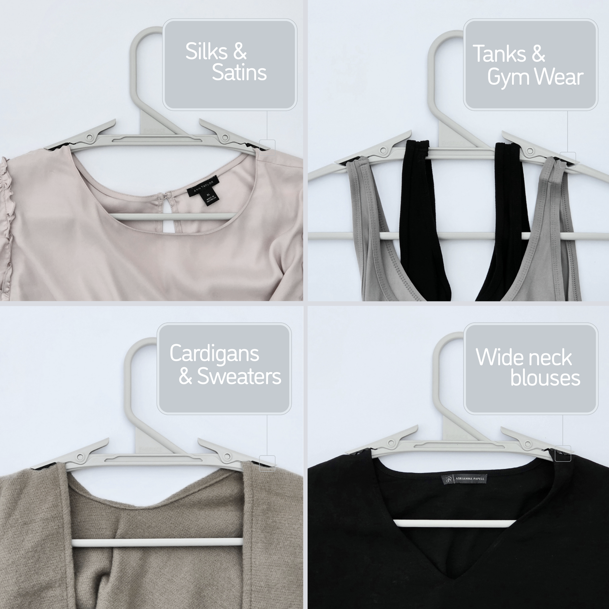 Bright Grey Hangers 3 Pack