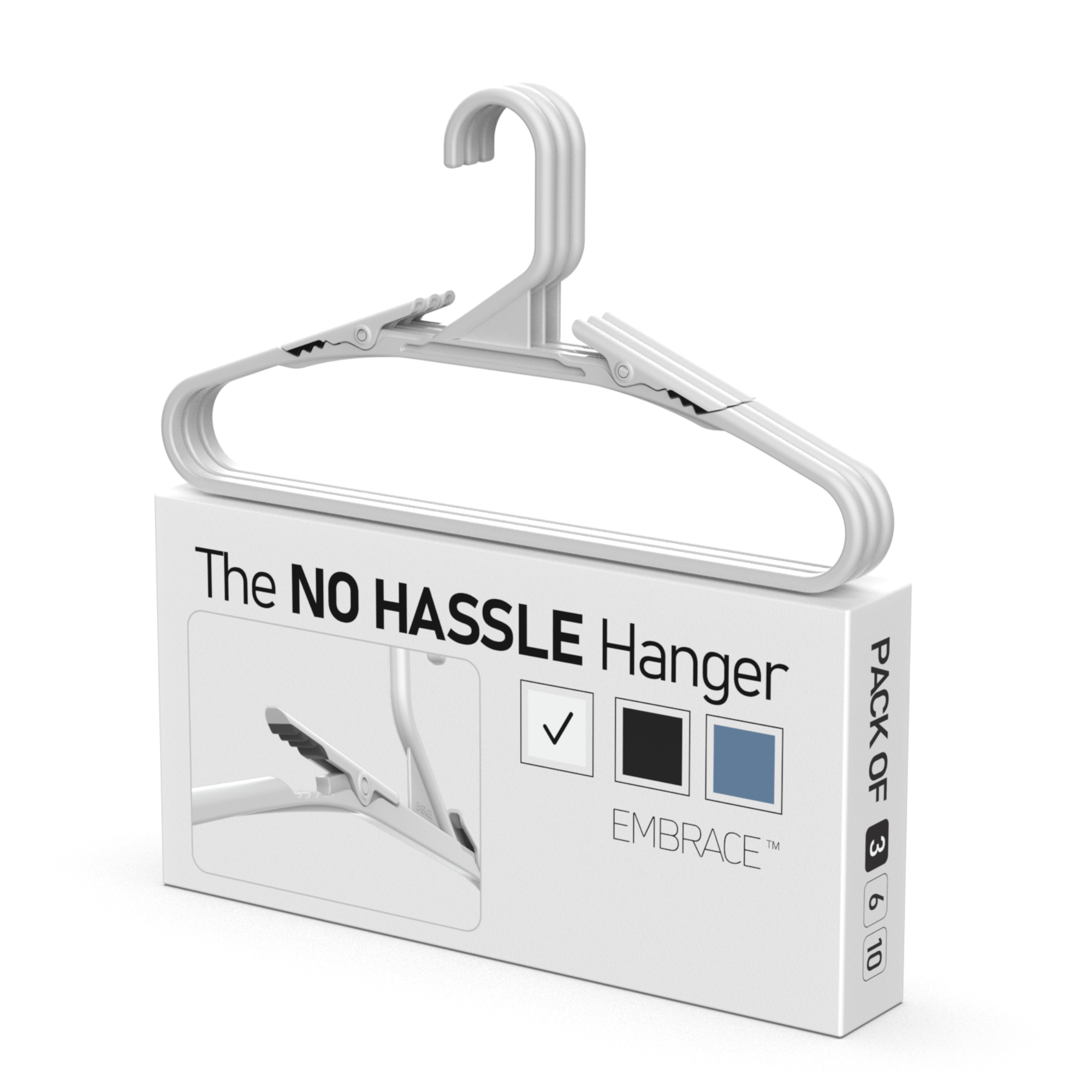 Bright Grey Hangers 3 Pack